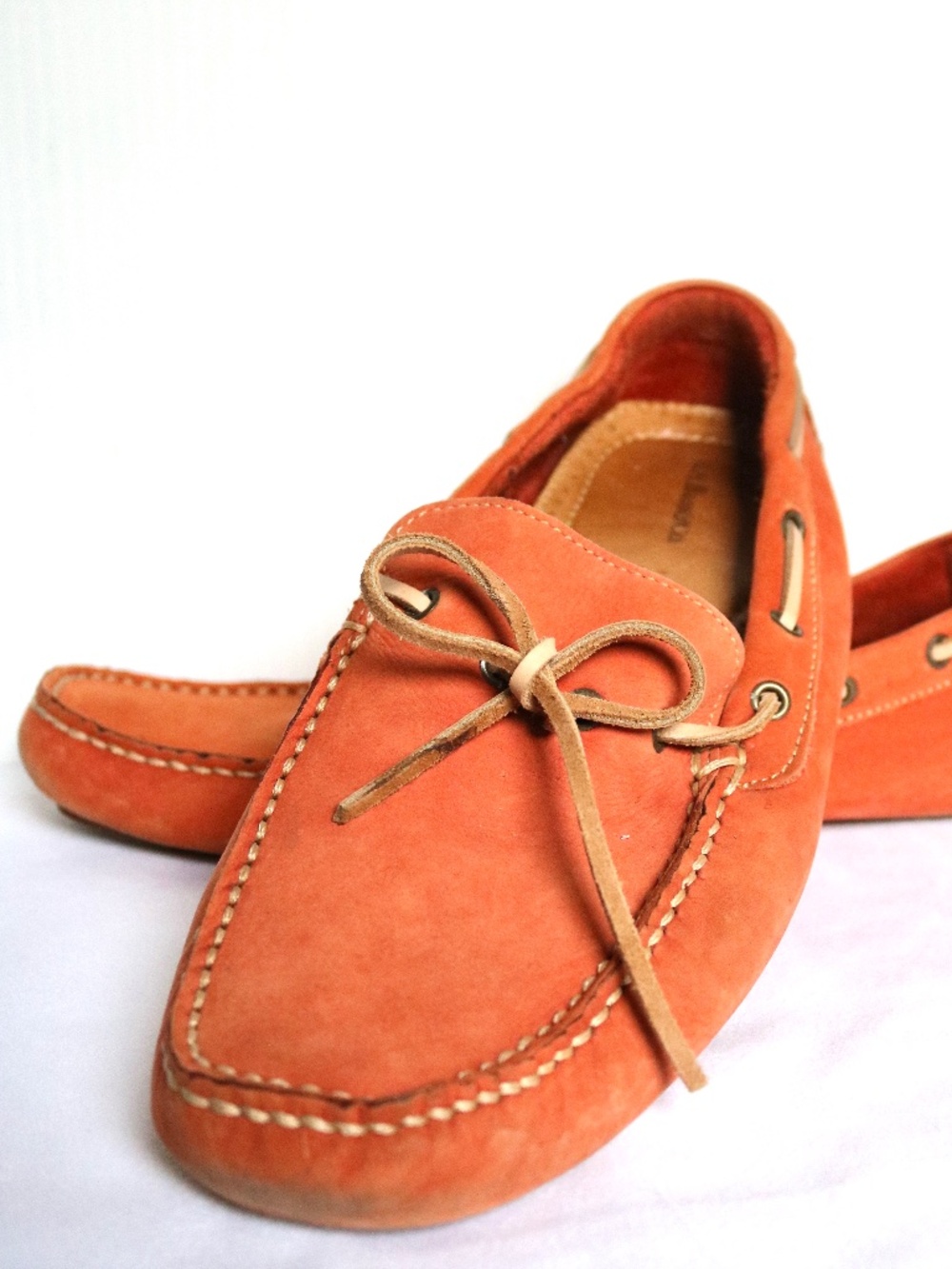 G.H. Bass & Co Franchitti Slip On Orange Leather Moccasins Mens' Size 11.5 Fall